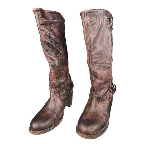 Bed Stu Women’s Fate Brown Distressed Riding Boot Size US 6 - Picture 6 of 13